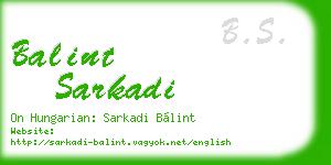 balint sarkadi business card