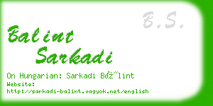 balint sarkadi business card